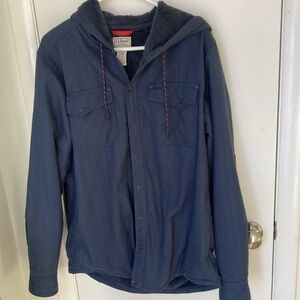 Men's Blue Hooded Jacket